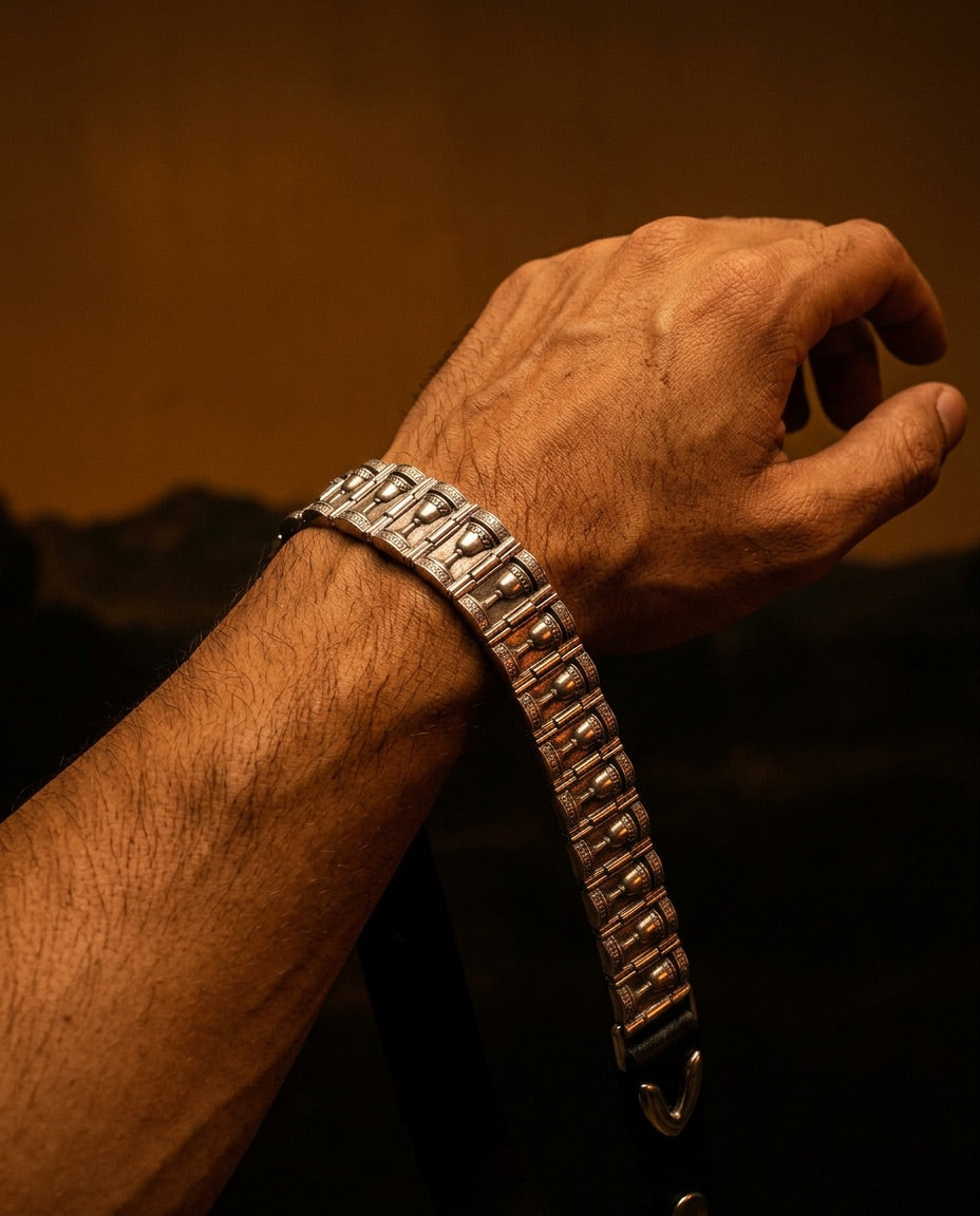 Metal-Leather Belt