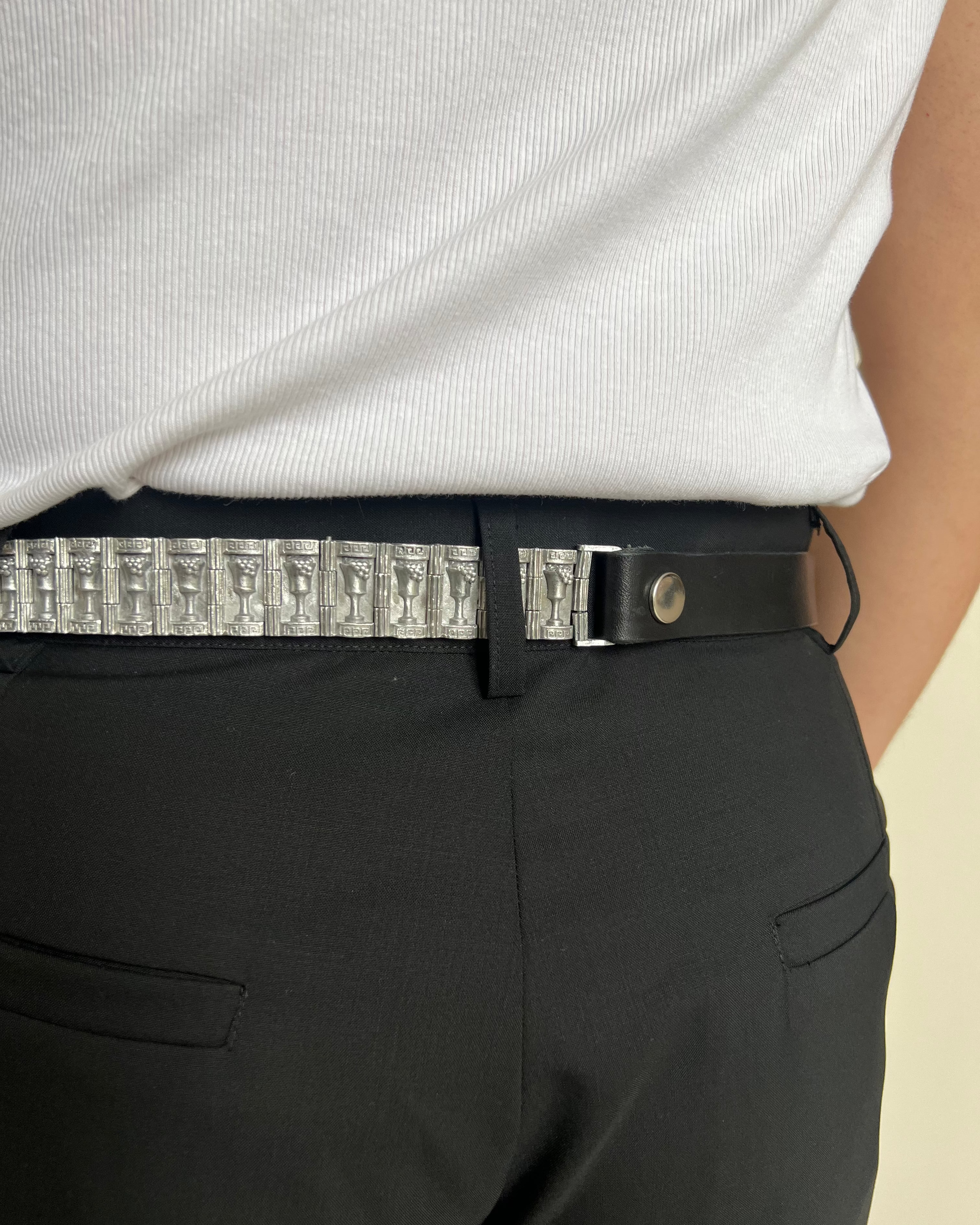 Metal-Leather Belt
