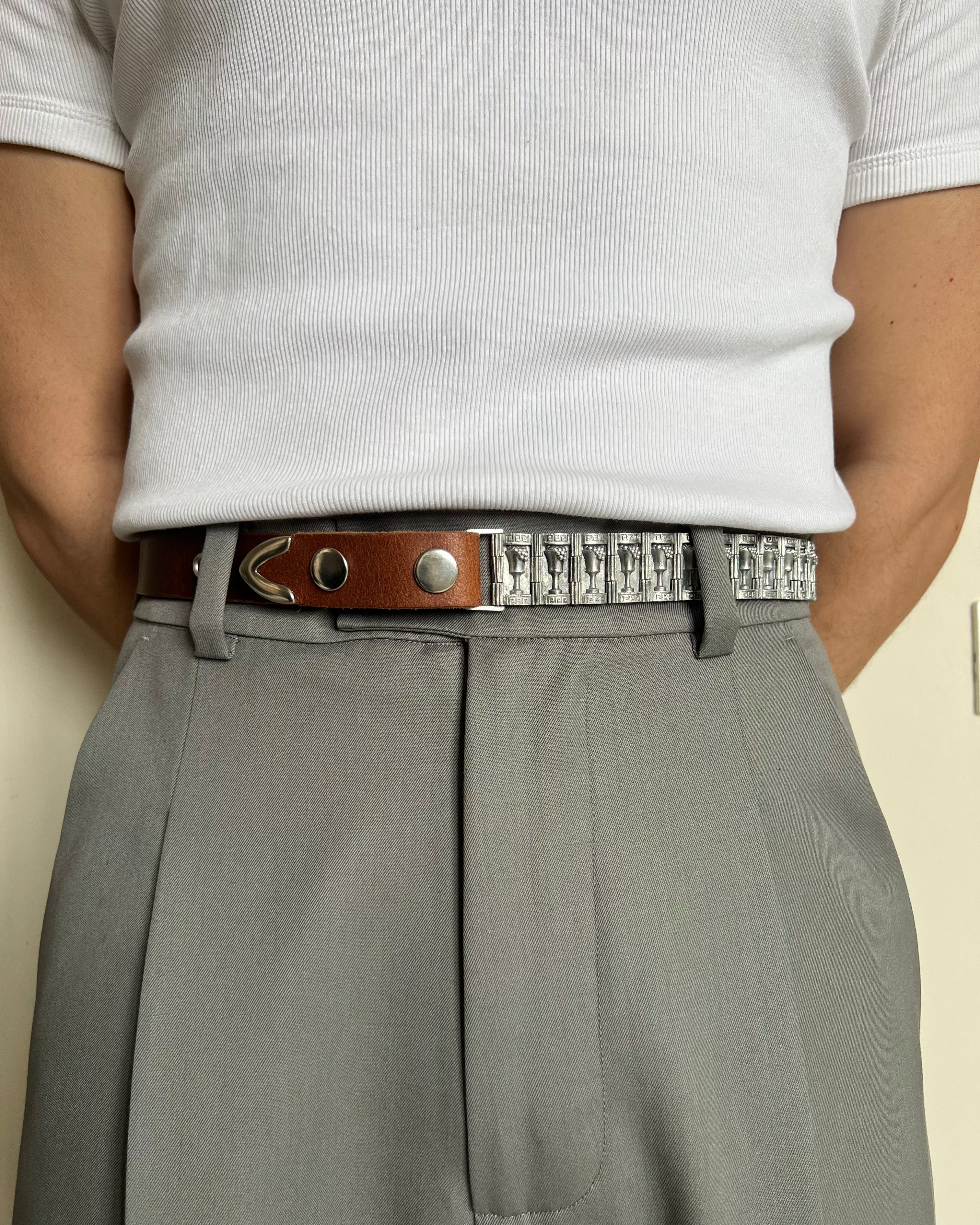 Metal-Leather Belt