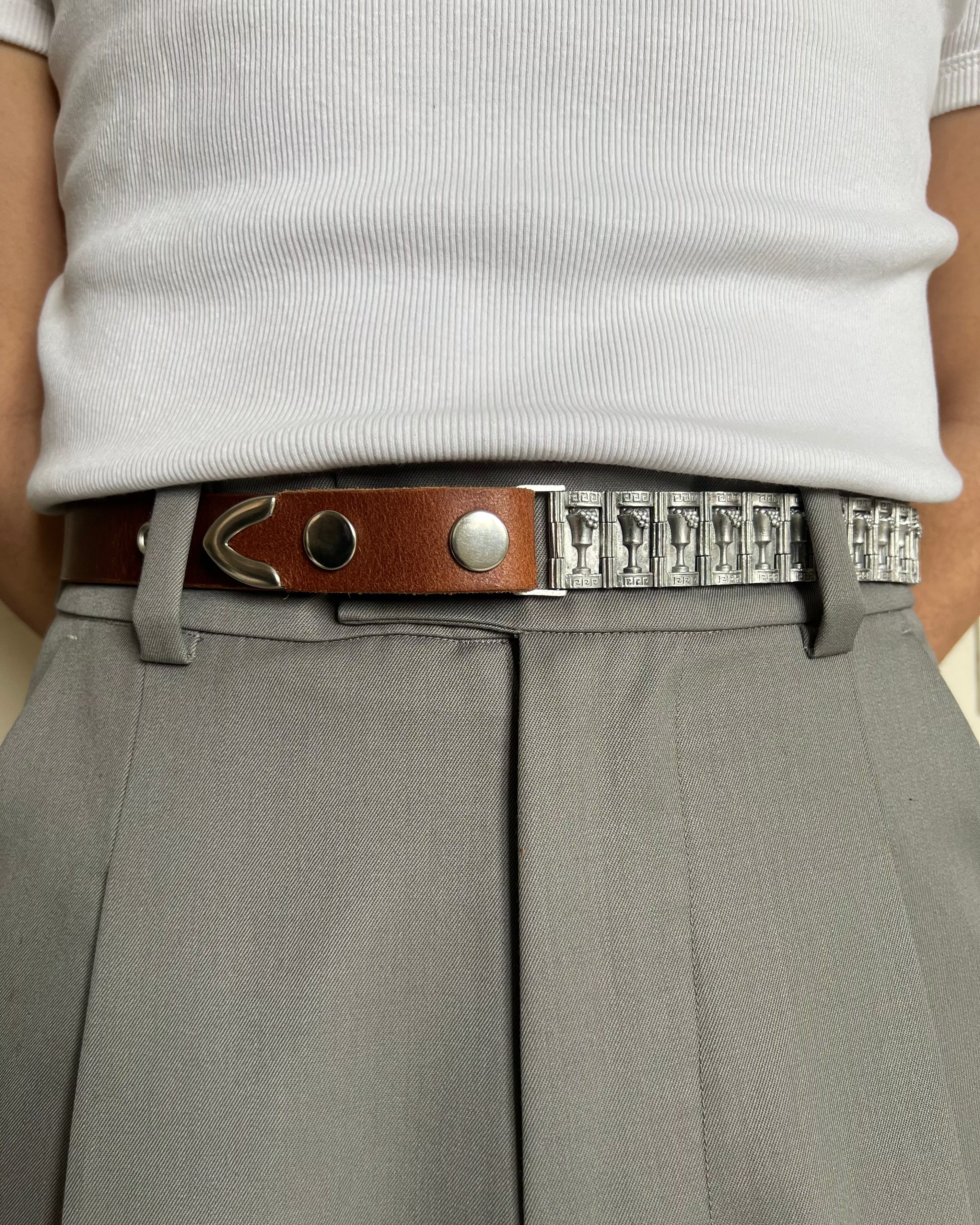 Metal-Leather Belt
