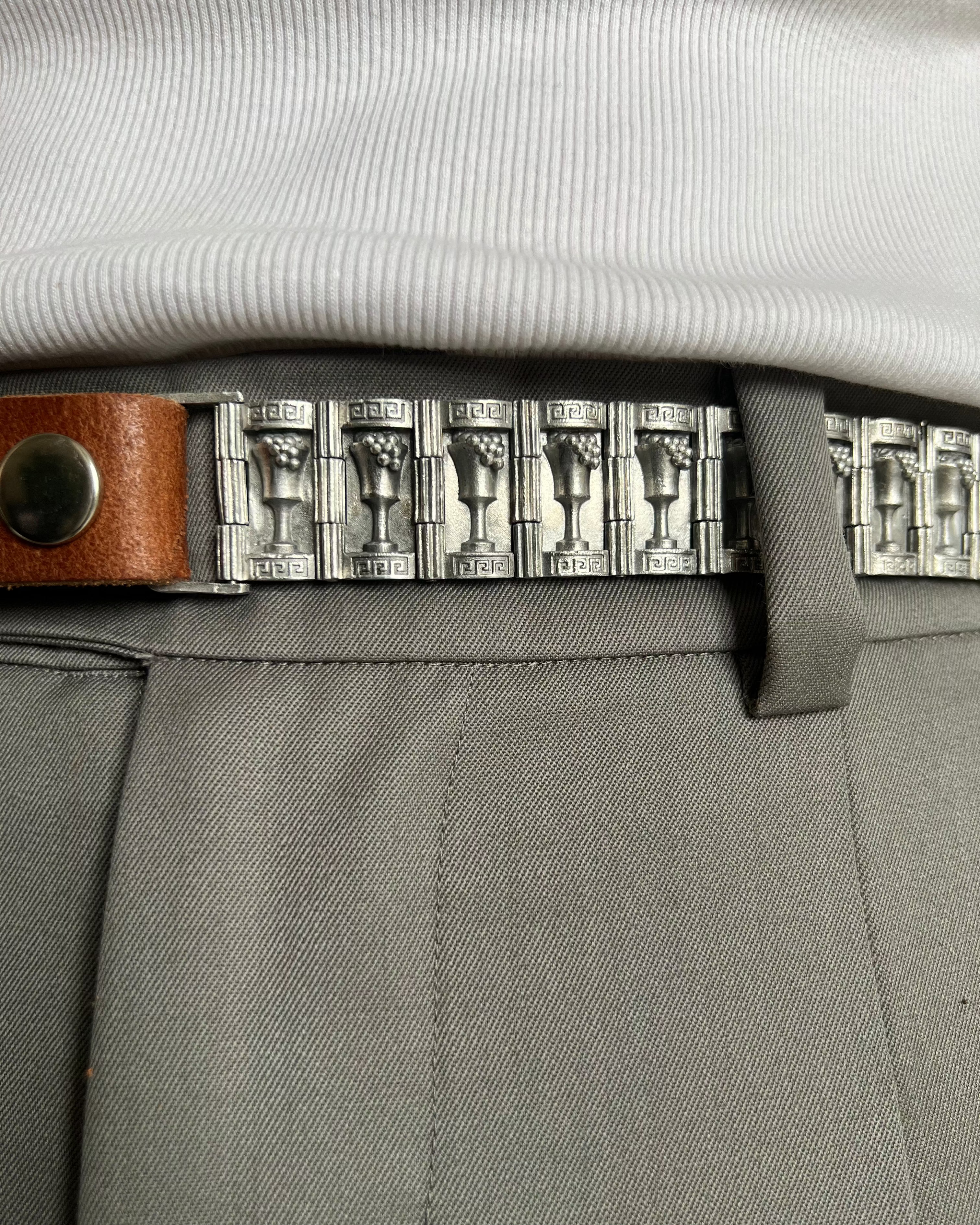Metal-Leather Belt
